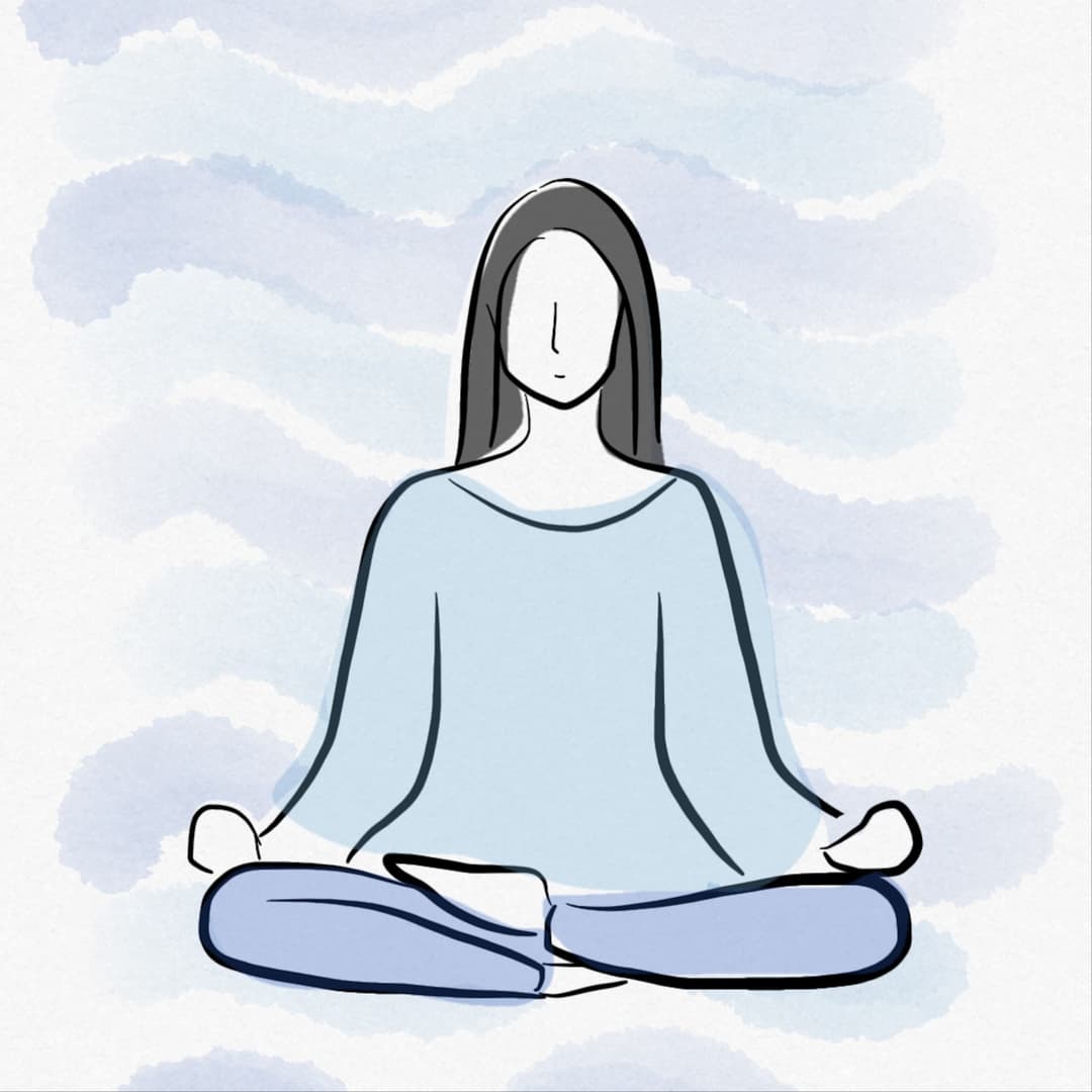 眯埋眼冥想
