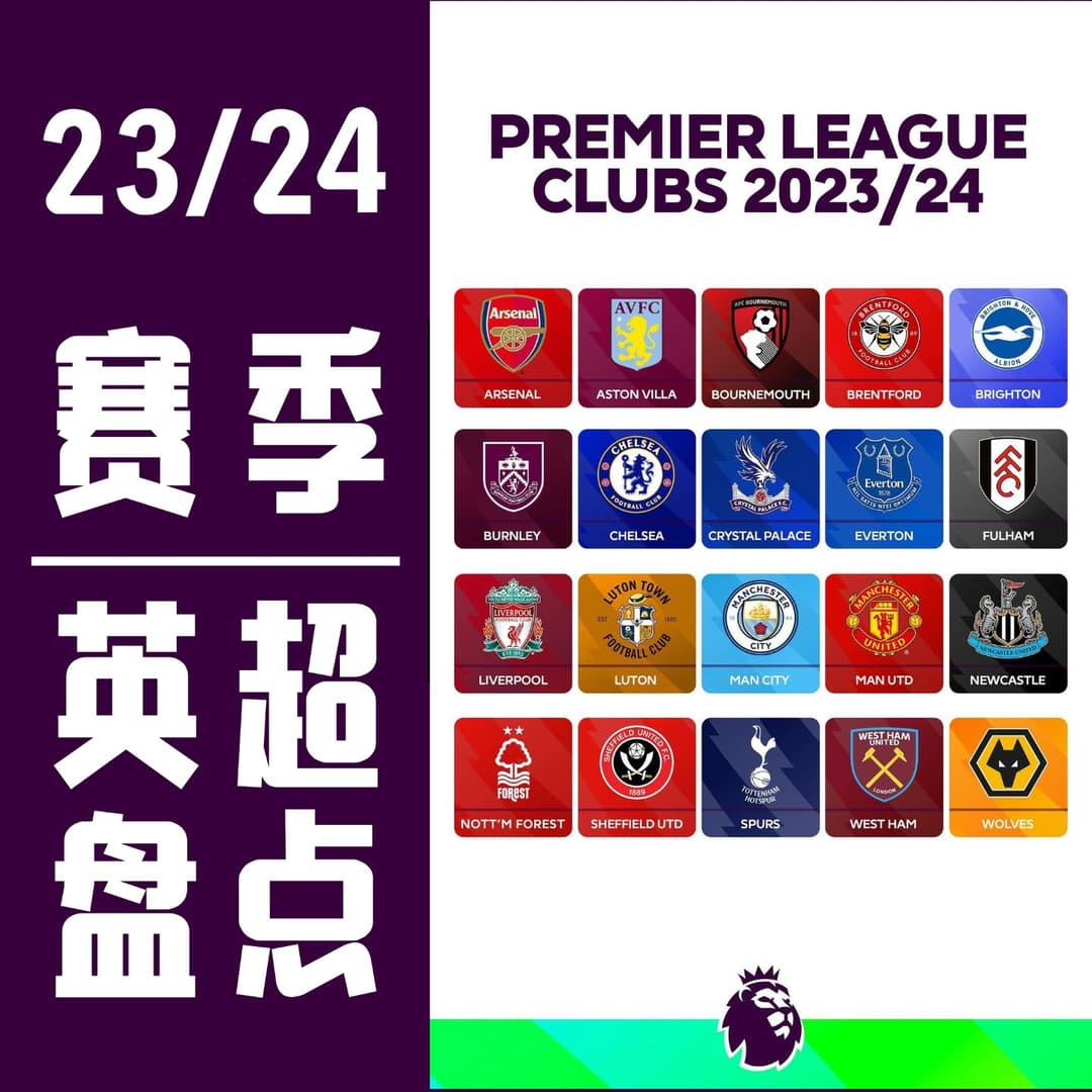 23/24赛季英超20队赛季盘点